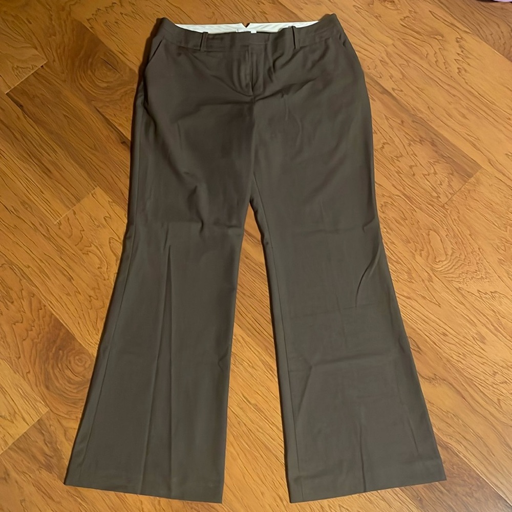Loft Julie Dark brown trouser dress pants. Size 12.